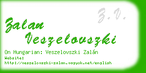 zalan veszelovszki business card