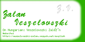 zalan veszelovszki business card